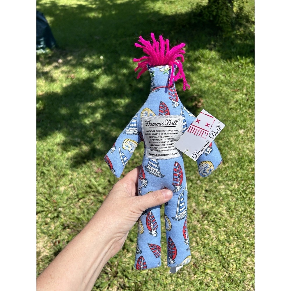 dammit doll new Nautical Boats Seashells Beach Coastal